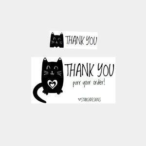 37. Purr-fectly Black Cat Personalized Package Inserts | Stickers Bundle